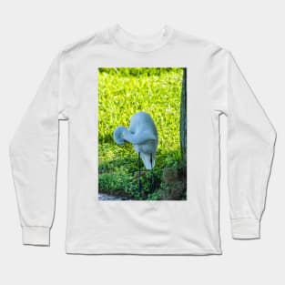 Cleaning Egret Long Sleeve T-Shirt